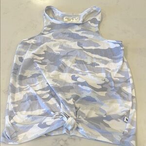 Blue and White Camo Tank Top